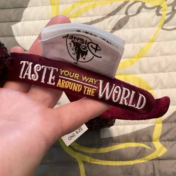 NWT Disney Parks Epcot International Food & Wine Festival Sequined Ear Headband